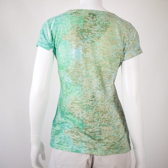 Prana Green and Tan Short Sleeve Tee - Picture 2 of 5